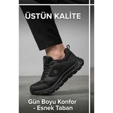 Liarca Purewalk Unisex Siyah Kalın Tabanlı Spor Ayakkabı - Hafif Esnek Günlük Yürüyüş Sneaker Rahat Koşu ve Şehir Ayakkabısı