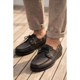 Liarca Royal Marine Siyah Premium Deri Erkek Loafer - El Işçiliği Özel Tasarım Klasik Gemi Ayakkabısı (Boat Shoe) Serisi