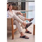 Liarca Stratowalk Bulut Tabanlı Anatomik ve Darbe Emici Unisex(36-45)Parmak Arası Terlik, Kaymaz Premium Plaj, Deniz ve Şehir Terliği Twinsole E212 - Siyah - Gri