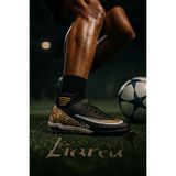 Liarca Strike Futbol Ayakkabısı Halısaha Çim Saha Çoraplı Çocuk Krampon Yetişkin - Siyah - Altın - Beyaz