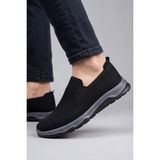 Liarca Ultra Hafif Nefes Alabilir Siyah Gri Slip-On Sneaker Günlük Rahat Erkek Spor Ayakkabı - Siyah - Gri