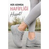 Liarca Walkmax Pro Buz Gri Kadın Ultra Hafif Ekstra Rahat Ortopedik Nefes Alabilen Günlük Yürüyüş Ayakkabısı