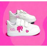 Lias Design Pembe Preses Baskılı Kız Çocuk Spor Ayakkabı Sneaker - 001 - Beyaz