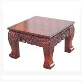 LIBANGRONG-888 Vazo Ayaklı Ayaklı Ahşap Çiçek Saksısı Standı, Kare Kabartma Heykel Tabanı, Masaüstü Sunum Standı Bonsai Standı (Orta)