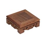 LIBANGRONG-888 Vazo Platform Standı Sekoya Oyma Kare Taban Ev Dekoru, Vazolar Bitkiler Heykel Ekran Standı Bonsai Standı (Büyük)