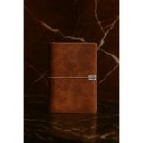 LİBE 13x20 Yumuşak Kapak Vintage Dolgulu Deri - Günlük & Not & seyahat Defteri