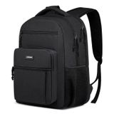 LIBENED Erkekler için Sırt Çantası, Seyahat için Laptop Sırt Çantası, Siyah, 15.6 inch, Okul Sırt Çantası Okul Kitap Çantası