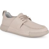 Libero Erkek Casual Ayakkabı Hakiki Deri Antik Sneaker Bağcıklı Mokasen Dikişli Kauçuk Taban L5758 - Kemik