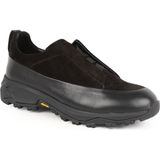 Libero Erkek Sneaker Hakiki Deri Süet Kombinli Pratik Slip-On Korumalı Tırtıklı Eva Vibram Taban Ayakkabı L5697 - Siyah
