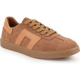 Libero L04.803 Hakiki Süet Deri Bağcıklı Düz Esnek Termo Taban Casual Kadın Sneaker Ayakkabı - Caramel