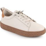 Libero L077.2684 Hakiki Deri Hafif Poli Taban Bağcıklı Kadın Casual Sneaker Ayakkabı 26Y - Ekru