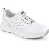 Libero L10.2219 Hakiki Deri Baskılı Ultra Hafif Eva Taban Kadın Casual Sneaker Ayakkabı - Beyaz