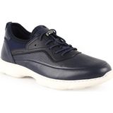 Libero L6031 Hakiki Antik Deri Günlük Sneaker Ayakkabı - Hafif Eva Tabanlı Konfor Modeli - 001-Lacivert