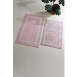 Liberte %100 Pamuk Banyo Paspası 2'li Pembe 40x60 60x90