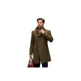 Liberto Erkek Haki Şal Yaka Slim Fit Kaşe Kaban Haki 48