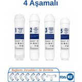 Liberty Binbir Çeşit Avon Class 4 Aşamalı Kapalı Kasa Su Arıtma Cihazı 4'lü Filtre Seti Sediment Gac Karbon Granül Karbon Post Karbon Ön Filtre Seti
