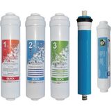 Liberty Binbir Çeşit Inline Ihlas Aura Cebilon Plus Uyumlu 5'li Filtre Takımı Beyaz Plastik BPA Free Uzun Ömürlü