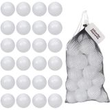 Liberty Imports 24'lü Paket Küçük Çocuk Yedek T Top Plastik Beyzbol Topları Dayanıklı File Çanta - Softbol ve Beyzbol Eğitimi için 2 Düzine Pratik Oyuncak Topları (2,5 inç)
