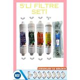 Liberty Inline Filtre Kapalı Kasa Su Arıtma Cihazları İçin Uyumlu Filtre Seti - 5 Lİ fİLTRE