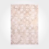 Liberty Krem Geometrik Bambu Modern Geometrik Etnik Desenli Boho Makinada Yıkanabilir Hav Toz Vermez Leke Tutmaz Kaymaz Taban Dijital Makine Baskı Halı Oturma Odası Salon Yolluk Koridor Mutfak Halısı