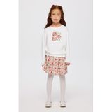 Liberty Kumaş Kalp Nakışlı Kız Çocuk Sweatshirt 6 Yaş (116 cm)