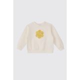 Liberty Kumaş Kız Bebek Aplikeli Ekru Sweatshirt 5 Yaş (110 cm)