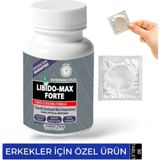 Libido Max Forte Erkeklere Özel Bölge Destekleyici 30'lu + Prezervatif Hediye - 1li