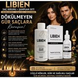 Libien Saç Serumu 50 ml + Libien Tuzsuz Argan Keratin 200 ml Şampuan Seti (Erkek ve Kadınlar Için Güçlü Saç Bakım Seti)