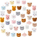 Libima Mini Doldurulmuş Hayvanlar Deniz Hayvanı Meyve Peluş Anahtarlık Seti Karnaval Doğum Günü Sınıf Ödülleri Dekorasyon Giysiler için (40 Parça, Sevimli)