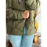Libreprive Bayan Kapşonlu Şişme Mont - 36 - 3M9-Haki