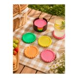 libres craft Minimal Tasarım Bardak Altlığı + Stand Seti – Ev & Piknik Kullanımı