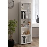 Libro Kitaplık 5 Raflı Çok Amaçlı Düzenleyici Raf 160 cm Dekoratif Beyaz