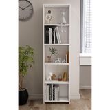 Libro White Kitaplık 5 Raflı Çok Amaçlı Düzenleyici Raf 160 cm Dekoratif Beyaz