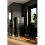 Liccia Metal Ayakkabılık 3'lü Kilitli Model - Siyah