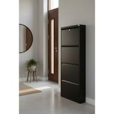 Liccia Metal Ayakkabılık 4'lü Kilitli Model - Siyah