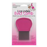 Lice Ladies EVICT Tarak, bit ve bitleri temizlemek için, Yeni ve Benzersiz Profesyonel Tasarım bit Tarağı, Sert Plastik Ergonomik Kavrama Saplı Paslanmaz Çelik Dişler Tüm Saç Türleri için Güvenli.