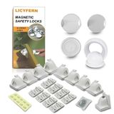 LICYFERN Manyetik Dolap Kilitleri (8 Kilit ve 2 Anahtar) - Çocuklar için Görünmez Çekmece Kilitleri, Bebek Prova Yapıştırıcı Çocuk Güvenlik Kilidi ve Anahtarları - Kurulumu Kolay, Ev ve Mutfak Dolabı