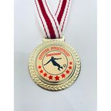 Lider Baskı 1 Adet Futbol Turnuvası Şampiyonu Madalyası - Dijital Baskılı Madalya - 5,5 x 5,5 cm - Altın