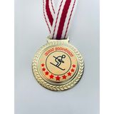 Lider Baskı 1 Adet Kayak Şampiyonu Madalyası - Dijital Baskılı Madalya - 5,5 x 5,5 cm - Altın