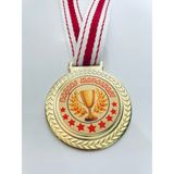 Lider Baskı 3 Adet Başarı Madalyası - Dijital Baskılı Madalya - 5,5 x 5,5 cm - Altın