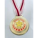 Lider Baskı 3 Adet Sınıfın Yıldızı Madalyası - Dijital Baskılı Madalya - 5,5 x 5,5 cm - Altın