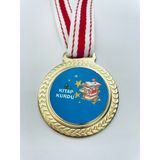 Lider Baskı 5 Adet Kitap Kurdu Madalyası - Dijital Baskılı Madalya - 5,5 x 5,5 cm - Altın