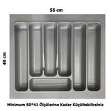 Lider Lider 55*49 Çekmece İçi Kaşıklık,(50*41 Ölçüsüne Küçülebilir) Gri