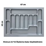 Lider Lider 67*49 Çekmece İçi Kaşıklık,(61*43 Ölçüsüne Küçülebilir) Gri
