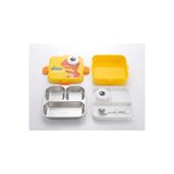 Lider MAGNESİA 3 BÖLMELİ PASLANMAZ ÇELİK 2 KATLI HAYVAN FİGÜRLÜ BESLENME KUTUSU 1120ML+70 ML TAŞIMA KUTUSU SEFER TASI