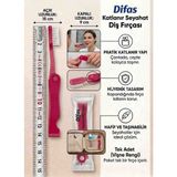 Lider Magnesia Difaş Katlanır Seyehat Tipi Diş Fırçası Acık Hali 15CM Kapalı Halı 9 cm - Kırmızı - Vişne
