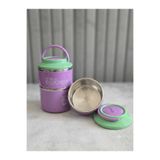 Lider MAGNESİA PASLANMAZ ÇELİK 2 KATLI LUNCH BOX 660+400ML SEFER TASI YEMEK KUTUSU