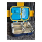 Lider MAGNESİA PASLANMAZ ÇELİK 3 BÖLMELİ 750 ML TEK KATLI SEFER TASI LUNCH BOX YEMEK KUTUSU ROKET FİGÜRLÜ