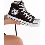 Lideral Günlük Keten Rahat Bilekli Siyah Uzun Convers cool story Baskılı Sneaker Spor Ayakkabı - (ClearEyelets)Black-RadiantOrchid
