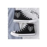 Lideral Heart Spider Web Baskılı Convers Unisex Boğazlı Bağcıklı Sneaker Günlük Rahat Ayakkabı